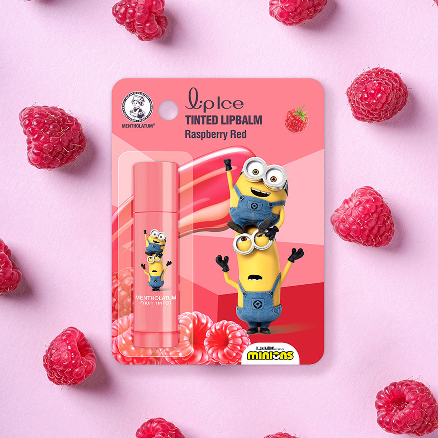 minion 　tint 2本セット+lip boost mint LipIce Tinted Lipbalm Raspberry Red (Minions) 3.5g – Mentholatum