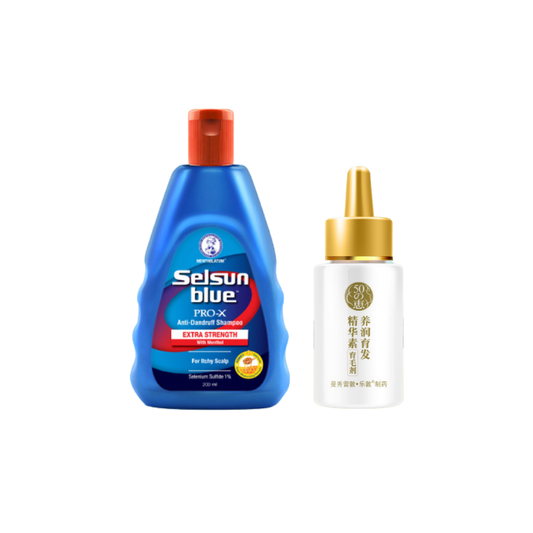 Selsun Blue Pro Extra Strength 200ml + Megumi Essence 30ml