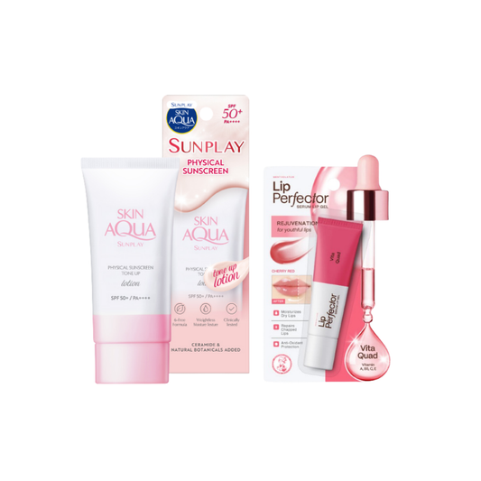 Mentholatum Glow Up Bundle (Tone Up Physical Sunscreen + Lip Perfector Vita Quad)